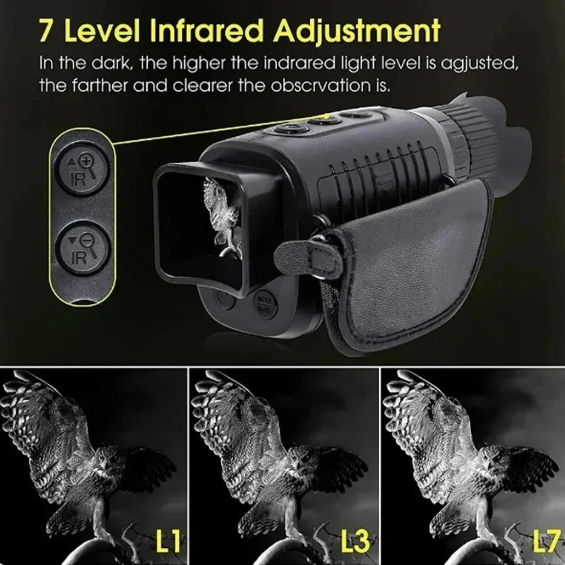 Outdoor Hunting Digital Night Vision - 5X Zoom Digital Monocular Infrared Night