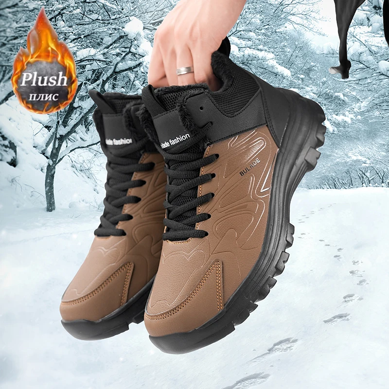 Outdoor Hunting Lights - ELUVA Men Snow Boots Waterproof Insulated