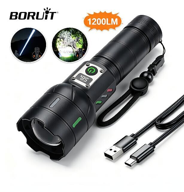Outdoor Hunting Bike - BORUiT A15 Flashlight Digital Power Display
