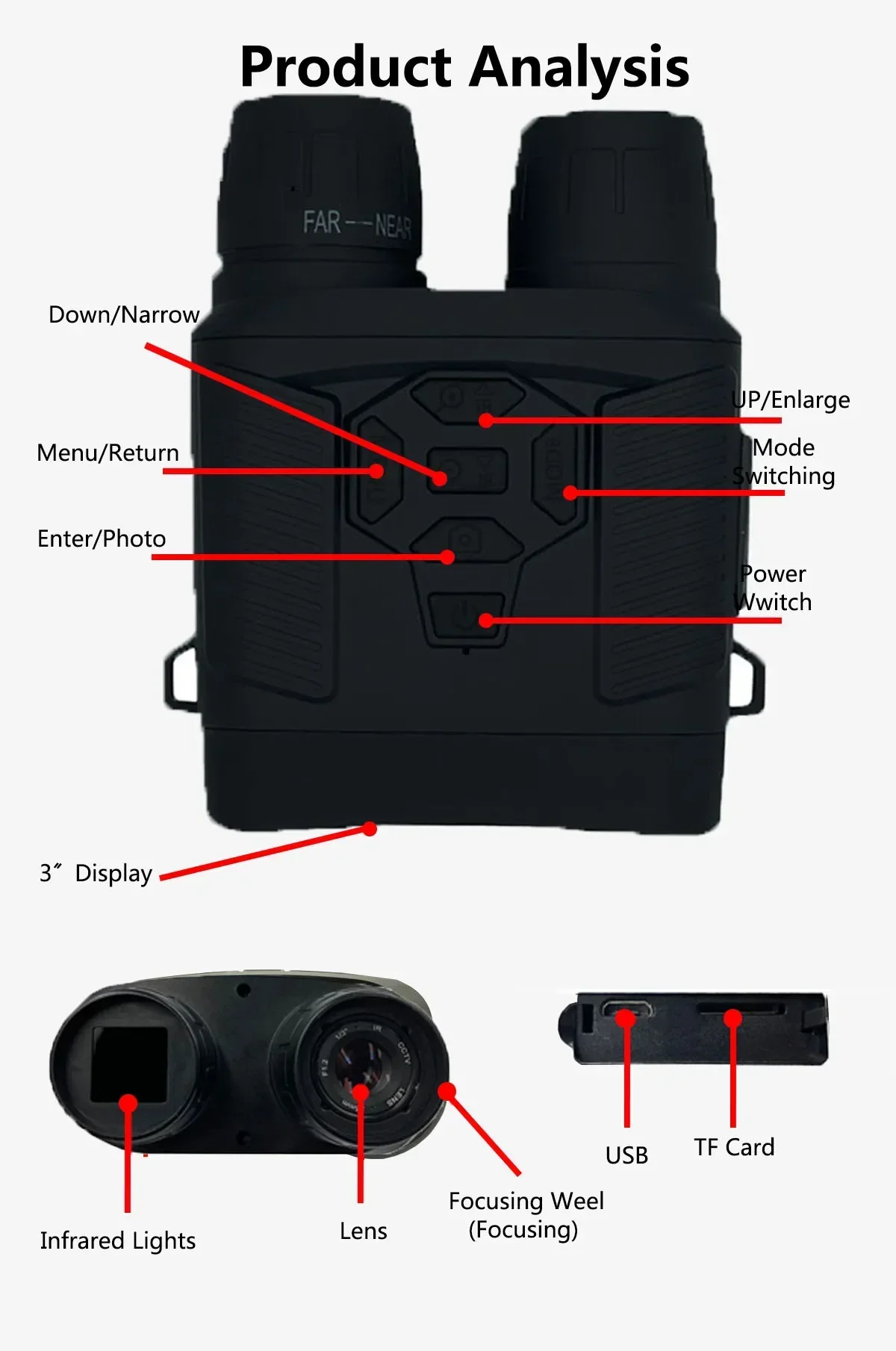 Y6 Binocular Night Vision Infr - Outdoor Hunting Digital Night Vision review and price