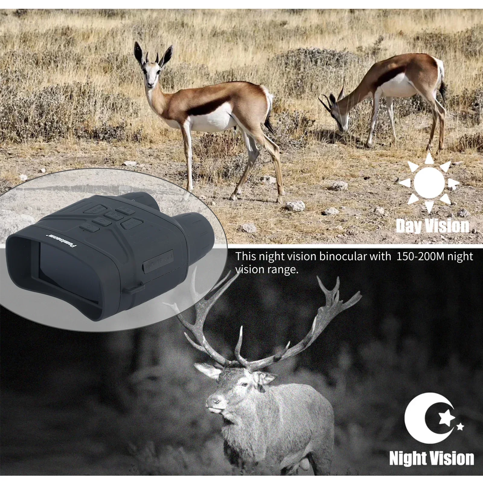 12 Megapixel Infrared Binocula - Outdoor Hunting Digital Night Vision review and price