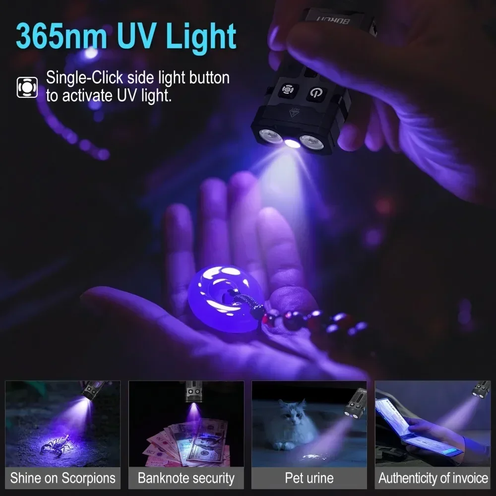 BORUiT EV20 1100LM EDC UV Keyc - Outdoor Hunting Lights review and price