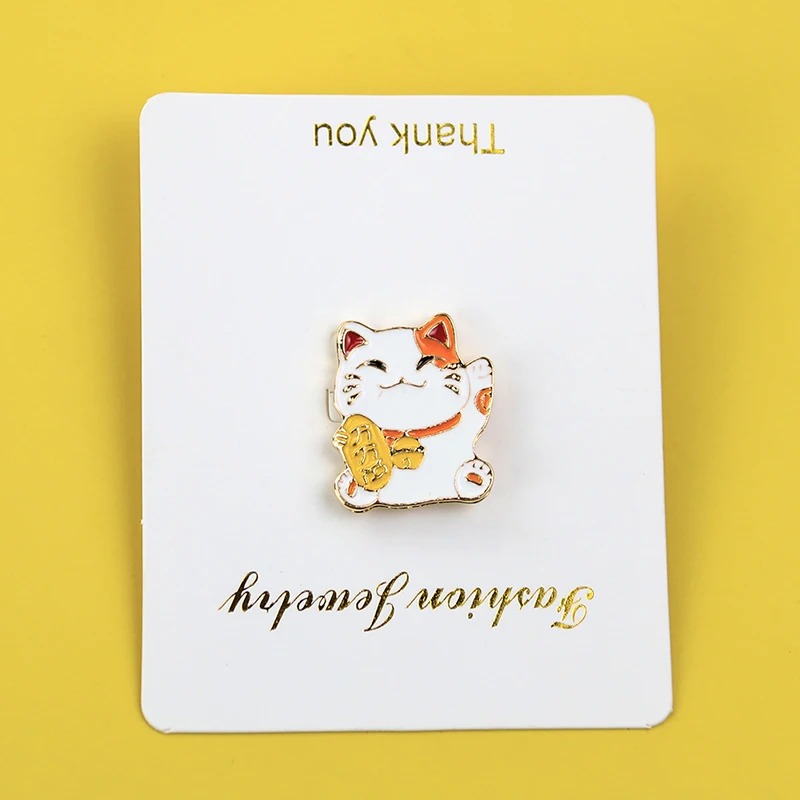 Lucky Cat Metal Brooch Small M - Hunting Outdoor Apparel review and price