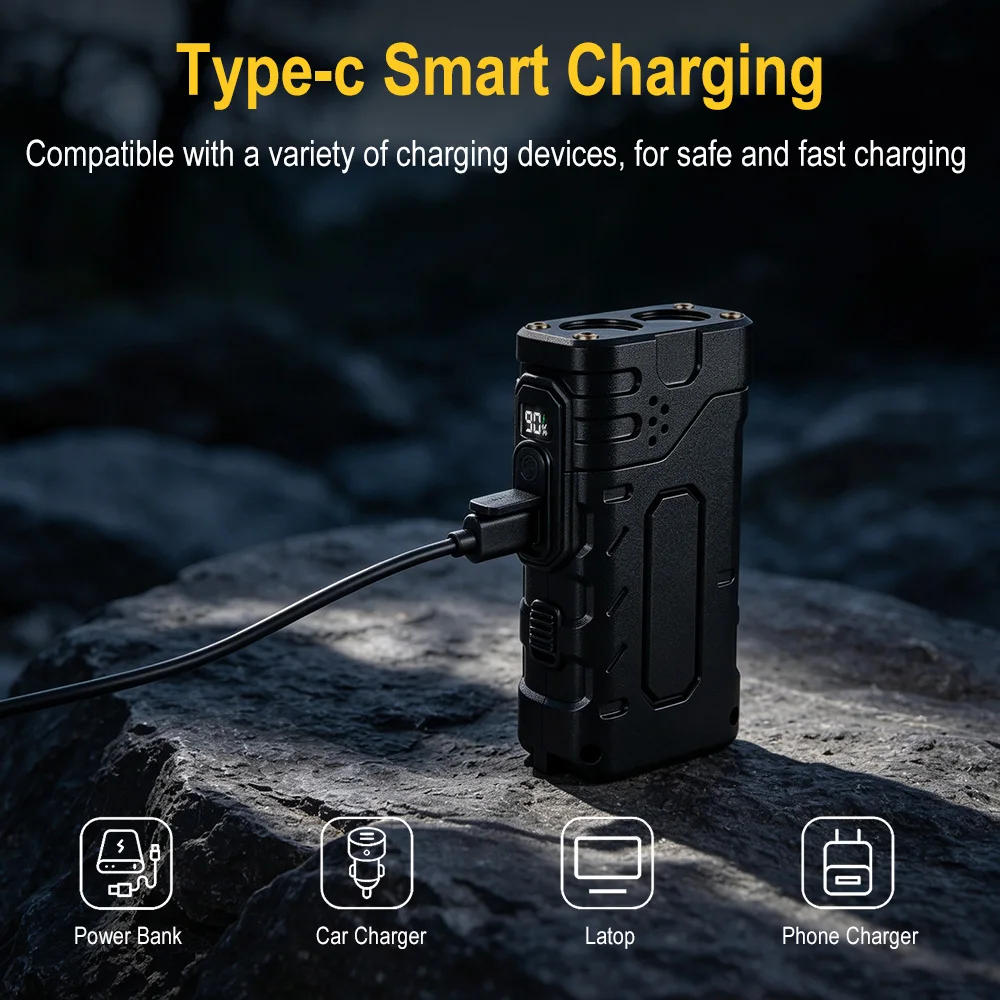 BORUIiT Hand Crank EDC LED Fla - Outdoor Hunting Bike review and price