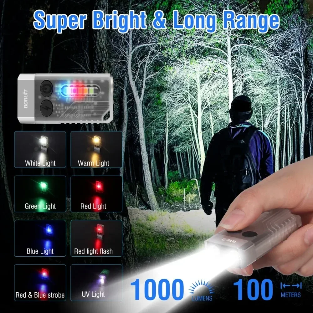BORUiT V10 Keychain UV LED EDC - Outdoor Hunting Lights review and price