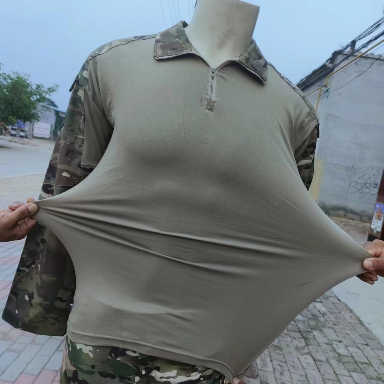 Men Cotton Quarter Zip Camoufl - Hunting Outdoor Apparel review and price